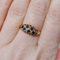 Edwardian sapphire and diamond ring from 1905-Antique rings-The Antique Ring Shop