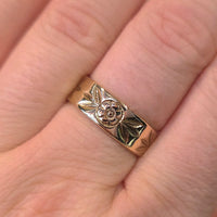Vintage ring with floral motif-The Antique Ring Shop