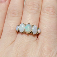 Edwardian five stone opal ring-The Antique Ring Shop