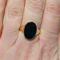 Edwardian period bloodstone signet ring-gents rings-The Antique Ring Shop