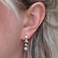Vintage diamond pendant earrings