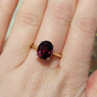 Garnet ring in 14 carat gold-Vintage Rings-The Antique Ring Shop