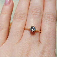 Rose diamond solitaire ring in 14 carat gold-engagement rings-The Antique Ring Shop