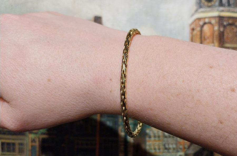 Foxtail bracelet in 14 carat gold-Bracelets-The Antique Ring Shop