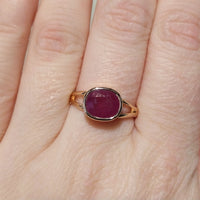 Ruby ring in 14 carat gold