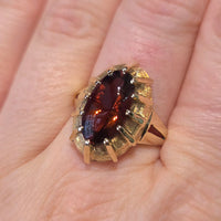 Vintage cabochon citrine ring in 14 carat gold-Vintage Rings-The Antique Ring Shop