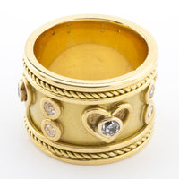 An 18 carat gold Elizabeth Gage style ring with diamonds.-Vintage & retro rings-The Antique Ring Shop