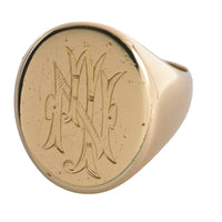 Large heavy antique signet ring from 1910-mens rings-The Antique Ring Shop